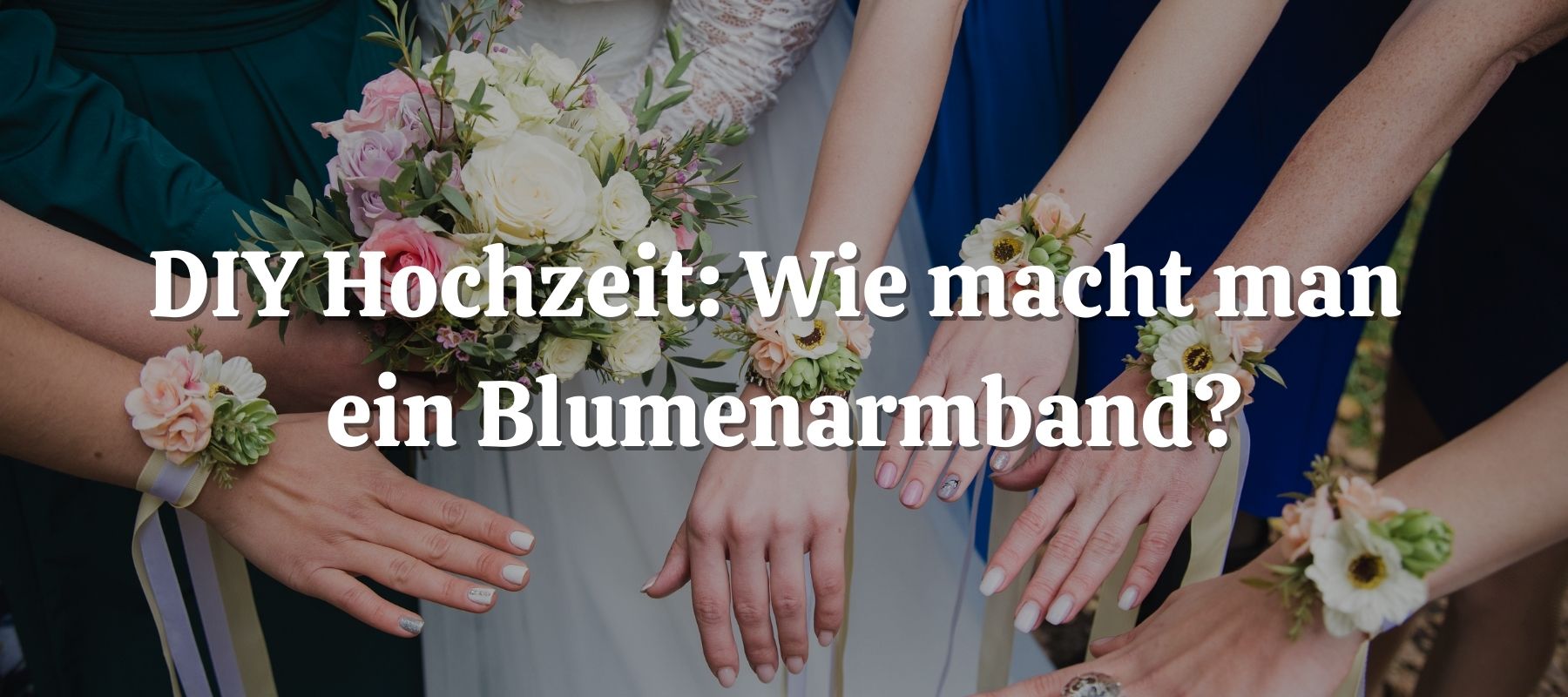 DIY Hochzeit Wie macht man ein Blumenarmband