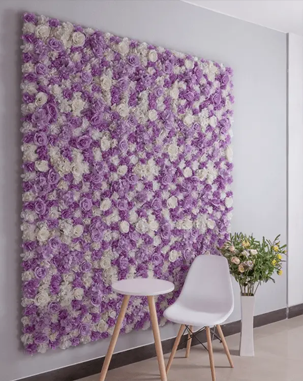 Blumenwand   Violett und Weiß