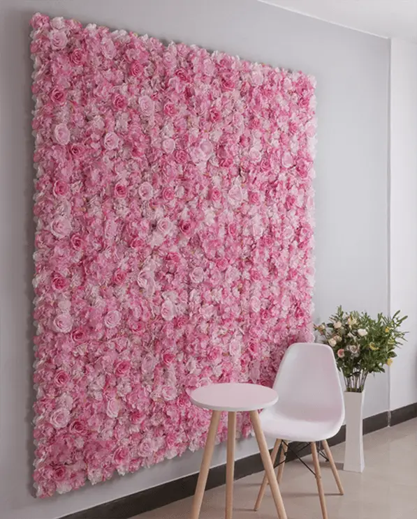 Blumenwand   Bonbon-Rosa