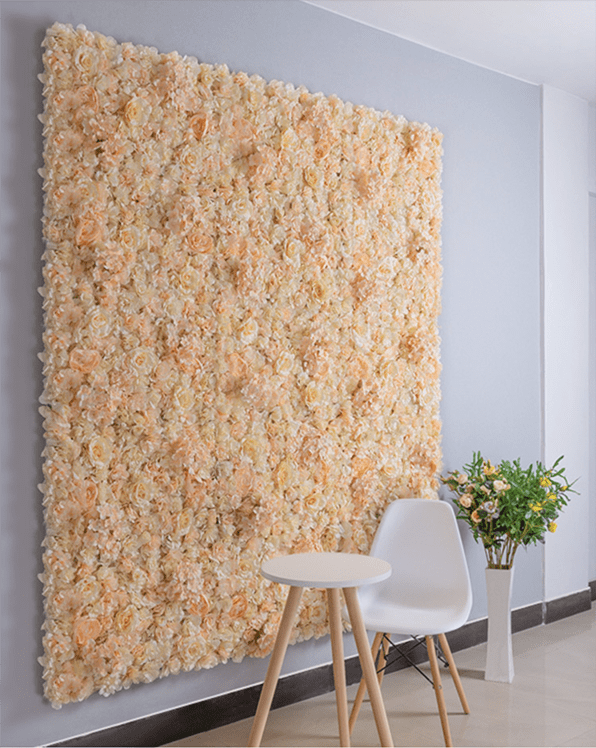 Blumenwand Orange