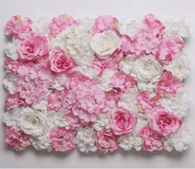Blumenwand Rosa und Weiß