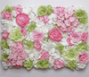 Blumenwand Grün Rosa Weiß