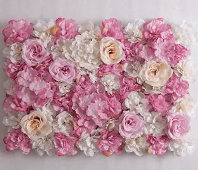 Blumenwand Zusammensetzung der rosa Rosen