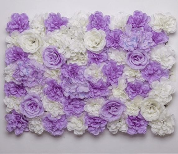 Blumenwand   Violett und Weiß