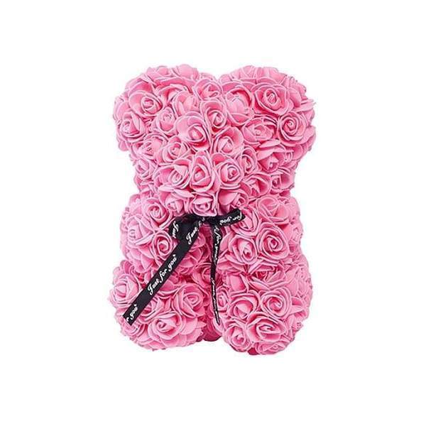 Teddybär Blumen   Rosa